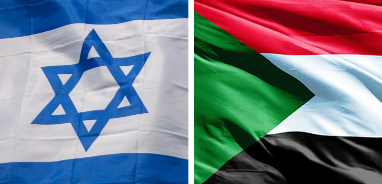 Banderas de Israel y Sudán