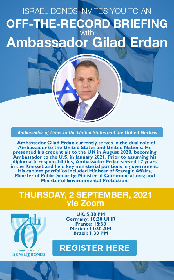 Off-The-Record briefing with Ambassador Gilad Erdan